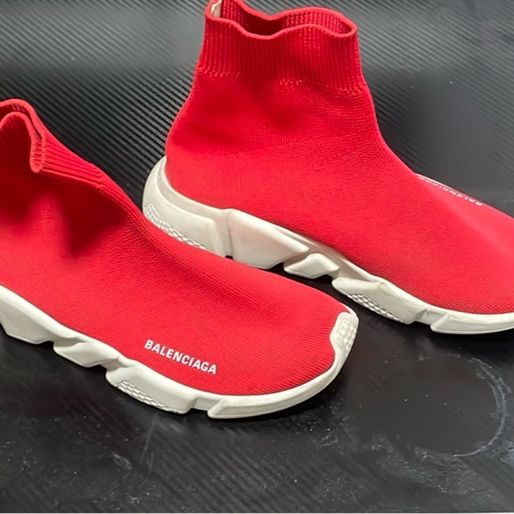 Balenciaga Vibrant Red Speedster Sock shoe